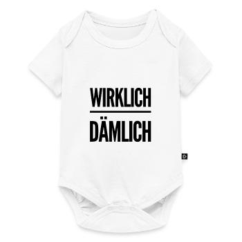 ich finde es dämlich - Baby Premium Kurzarmbody - Weiß - Vorne