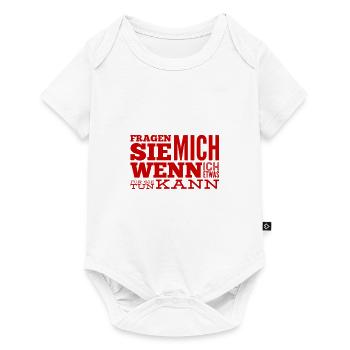 darf ich ihnen helfen - Baby Premium Kurzarmbody - Weiß - Vorne