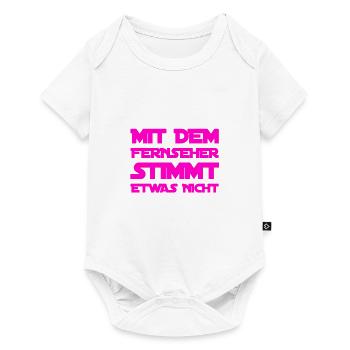 der Fernseher verhält ich merkwürdig - Baby Premium Kurzarmbody - Weiß - Vorne