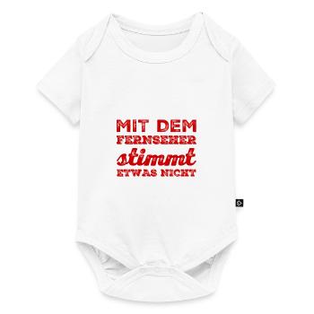mit dem Fernseher stimmt etwas nicht - Baby Premium Kurzarmbody - Weiß - Vorne