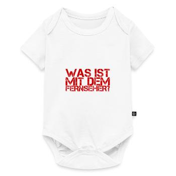 mit dem Fernseher ist was nicht in Ordnung - Baby Premium Kurzarmbody - Weiß - Vorne