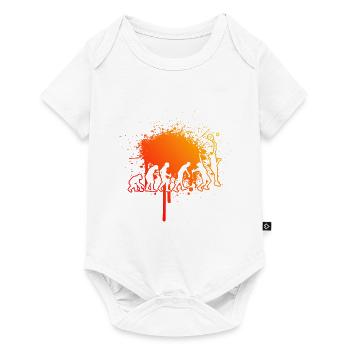 Paddle Racket Paddeltennis Paddle Tennis - Baby Premium Kurzarmbody - Weiß - Vorne