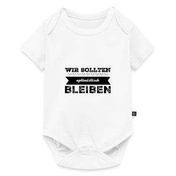positiv denken - Baby Premium Kurzarmbody - Weiß - Vorne