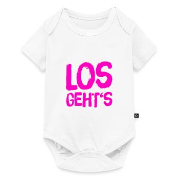 auf geht es - Baby Premium Kurzarmbody - Weiß - Vorne