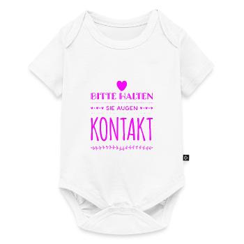 Augenkontakt geht immer - Baby Premium Kurzarmbody - Weiß - Vorne