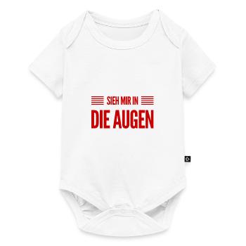 schau mir in die Augen - Baby Premium Kurzarmbody - Weiß - Vorne