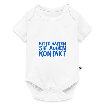 ich mag Augenkontakt - Baby Premium Kurzarmbody - Weiß - Vorne