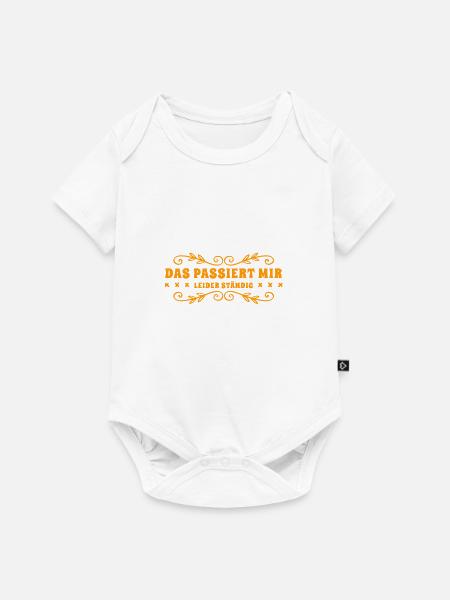 das passiert mir leider ständig - Baby Premium Kurzarmbody - Weiß