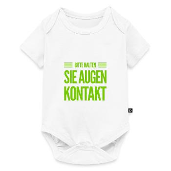 halte Augenkontakt - Baby Premium Kurzarmbody - Weiß - Vorne