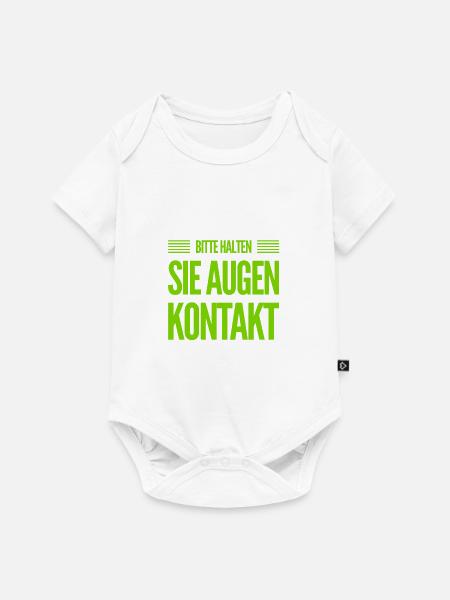 halte Augenkontakt - Baby Premium Kurzarmbody - Weiß