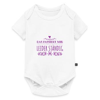 das passiert mir andauernd - Baby Premium Kurzarmbody - Weiß - Vorne