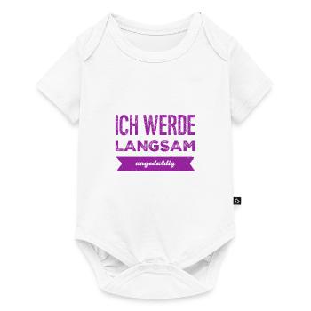 ungeduldig - Baby Premium Kurzarmbody - Weiß - Vorne