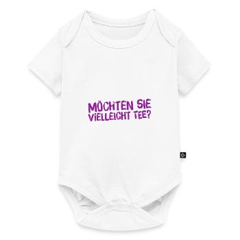 wie sieht es mit Tee aus? - Baby Premium Kurzarmbody - Weiß - Vorne