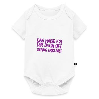 oft genug erklärt - Baby Premium Kurzarmbody - Weiß - Vorne