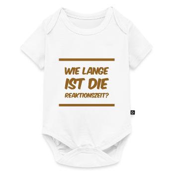 wie schnell wird reagiert? - Baby Premium Kurzarmbody - Weiß - Vorne