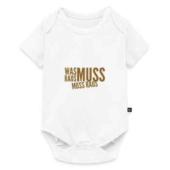 unterdrücke es nicht - Baby Premium Kurzarmbody - Weiß - Vorne