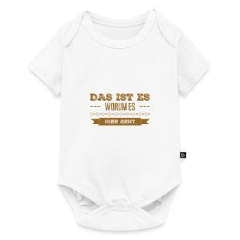 das ist es worum es geht - Baby Premium Kurzarmbody - Weiß - Vorne