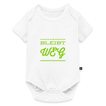 Abstand halten - Baby Premium Kurzarmbody - Weiß - Vorne