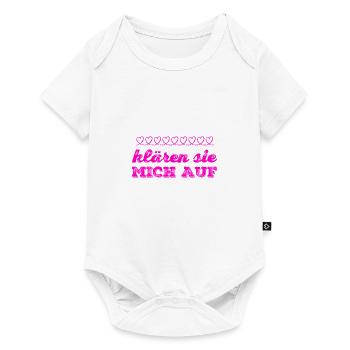 mit der Bitte um Aufklärung - Baby Premium Kurzarmbody - Weiß - Vorne