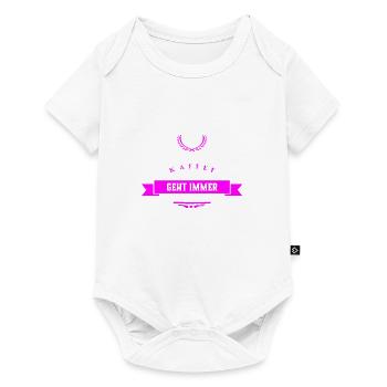 ich liebe Kaffee - Baby Premium Kurzarmbody - Weiß - Vorne