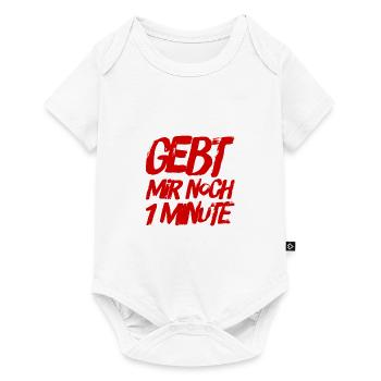 ich brauche noch 1 Minute - Baby Premium Kurzarmbody - Weiß - Vorne