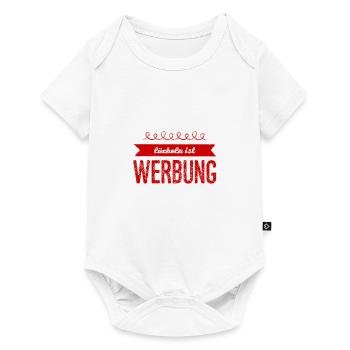 lächeln ist Werbung - Baby Premium Kurzarmbody - Weiß - Vorne