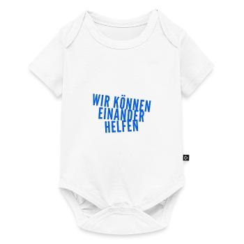 gegenseitige Hilfe - Baby Premium Kurzarmbody - Weiß - Vorne