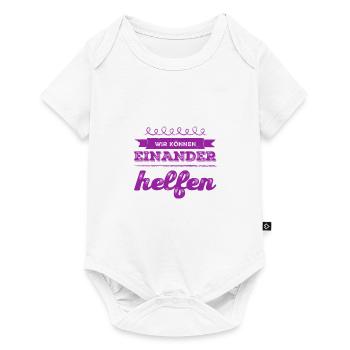 helfen wir uns - Baby Premium Kurzarmbody - Weiß - Vorne