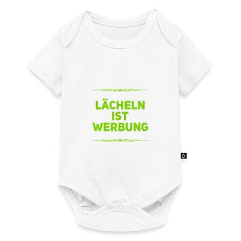 lächeln ist genial - Baby Premium Kurzarmbody - Weiß - Vorne