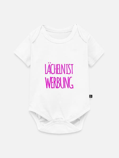 lächeln ist spitze - Baby Premium Kurzarmbody - Weiß