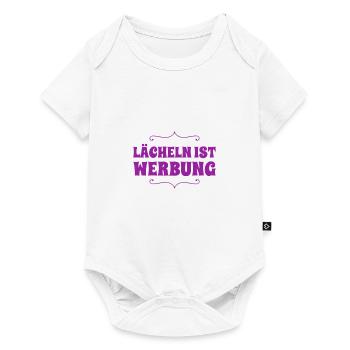 lächeln ist wundervoll - Baby Premium Kurzarmbody - Weiß - Vorne