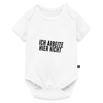 ich arbeite nicht hier - Baby Premium Kurzarmbody - Weiß - Vorne