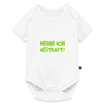 kriege ich eine Strafe? - Baby Premium Kurzarmbody - Weiß - Vorne