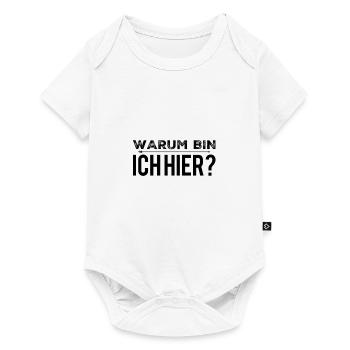 was mache ich hier? - Baby Premium Kurzarmbody - Weiß - Vorne