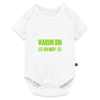 was mache ich denn hier? - Baby Premium Kurzarmbody - Weiß - Vorne