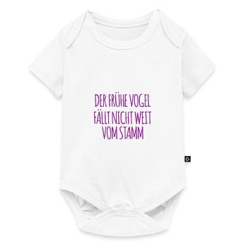 was macht der frühe Vogel - Baby Premium Kurzarmbody - Weiß - Vorne