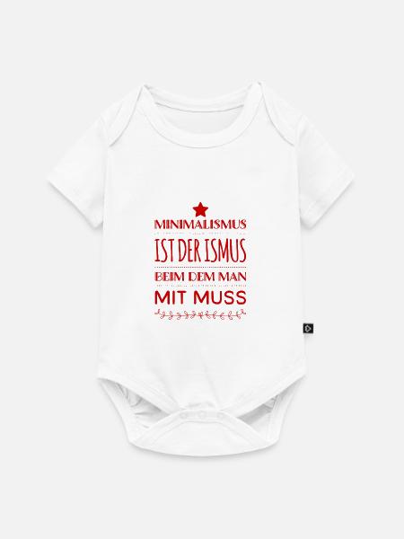 ich lebe minimalistisch - Baby Premium Kurzarmbody - Weiß