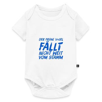 der frühe Vogel - Baby Premium Kurzarmbody - Weiß - Vorne