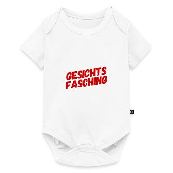 ich steh auf Gesichtsfasching - Baby Premium Kurzarmbody - Weiß - Vorne