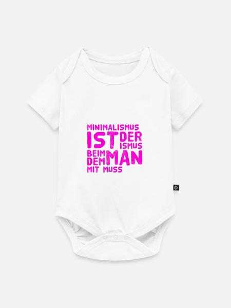 Minimalismus ist super - Baby Premium Kurzarmbody - Weiß