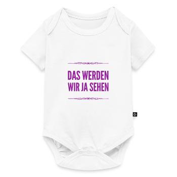mal schauen - Baby Premium Kurzarmbody - Weiß - Vorne