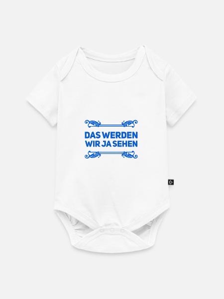 mal kucken - Baby Premium Kurzarmbody - Weiß
