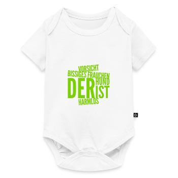 bissiges Frauchen - Baby Premium Kurzarmbody - Weiß - Vorne