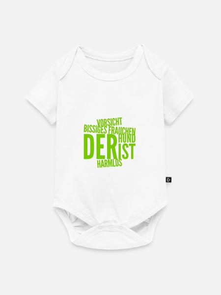 bissiges Frauchen - Baby Premium Kurzarmbody - Weiß