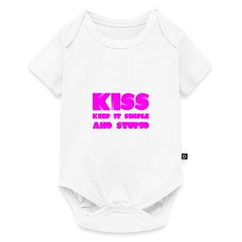 einfach ist besser - Baby Premium Kurzarmbody - Weiß - Vorne