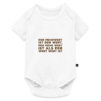 die Bedeutung des Mehrwertes - Baby Premium Kurzarmbody - Weiß - Vorne