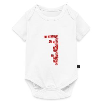 mehr Wert - Baby Premium Kurzarmbody - Weiß - Vorne
