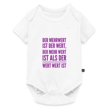 wertvoller Wert - Baby Premium Kurzarmbody - Weiß - Vorne