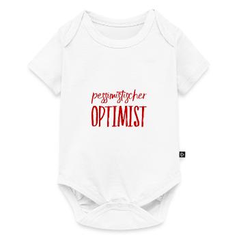 so sieht ein pessimistischer Optimist aus - Baby Premium Kurzarmbody - Weiß - Vorne