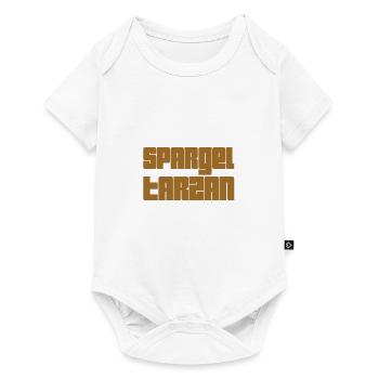 so sieht ein Spargeltarzan aus - Baby Premium Kurzarmbody - Weiß - Vorne